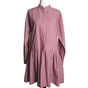 August Morgan Gingham Drop Waist Dress Tunic
